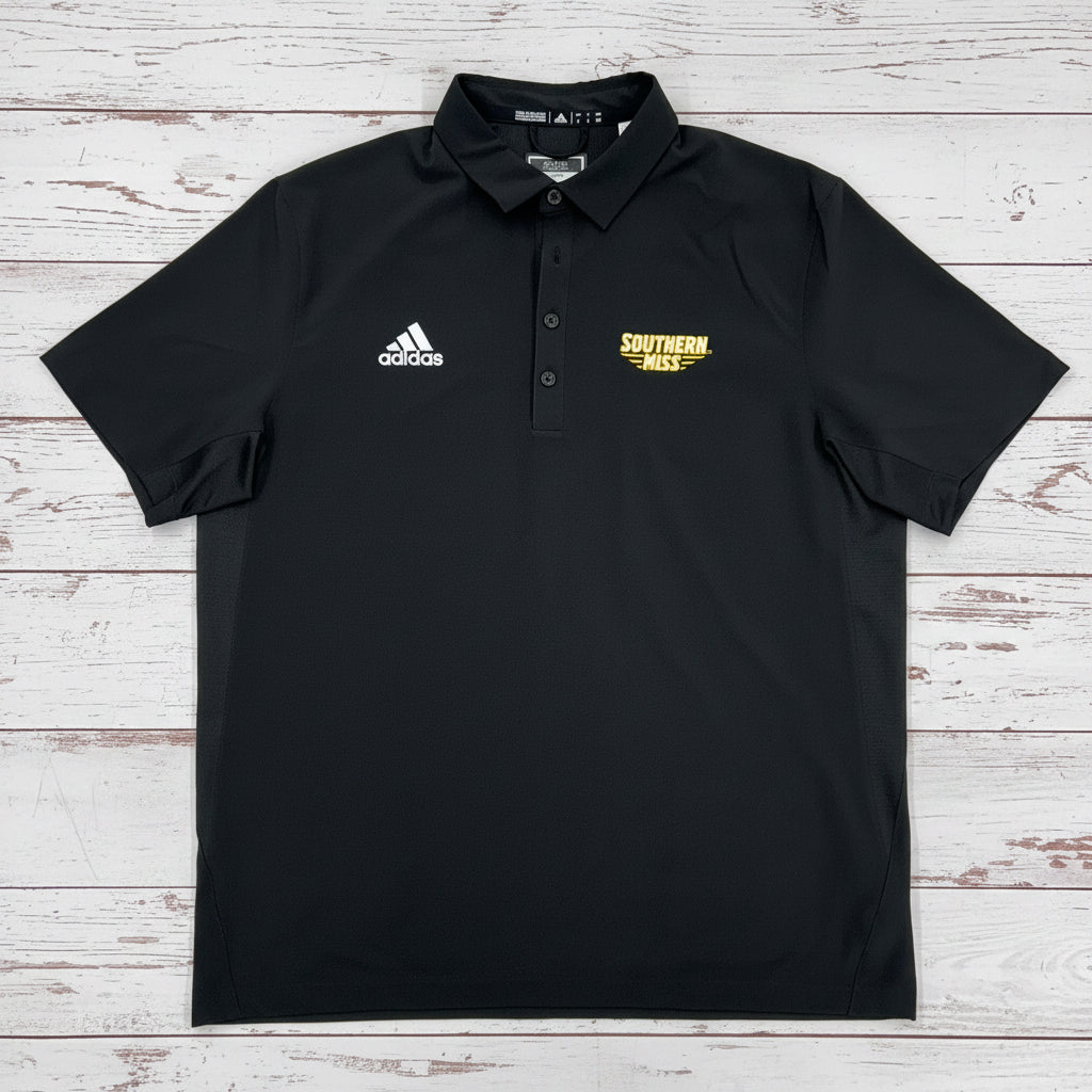 Adidas Men's Stadium Coaches Polo with Southern Miss Bars