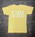 T-Shirt Short Sleeve Coastal Color with White USM Double Bars