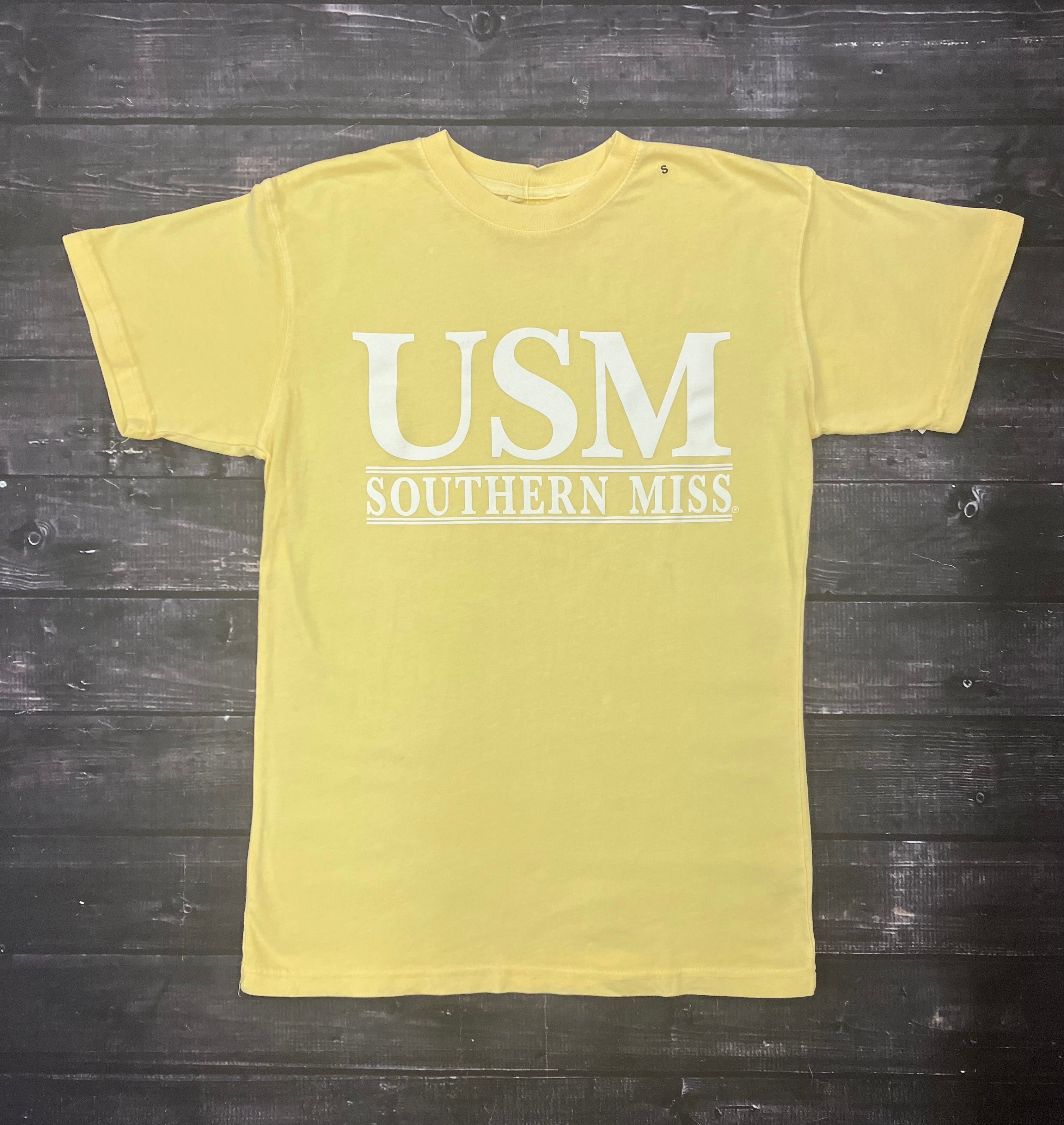 T-Shirt Short Sleeve Coastal Color with White USM Double Bars