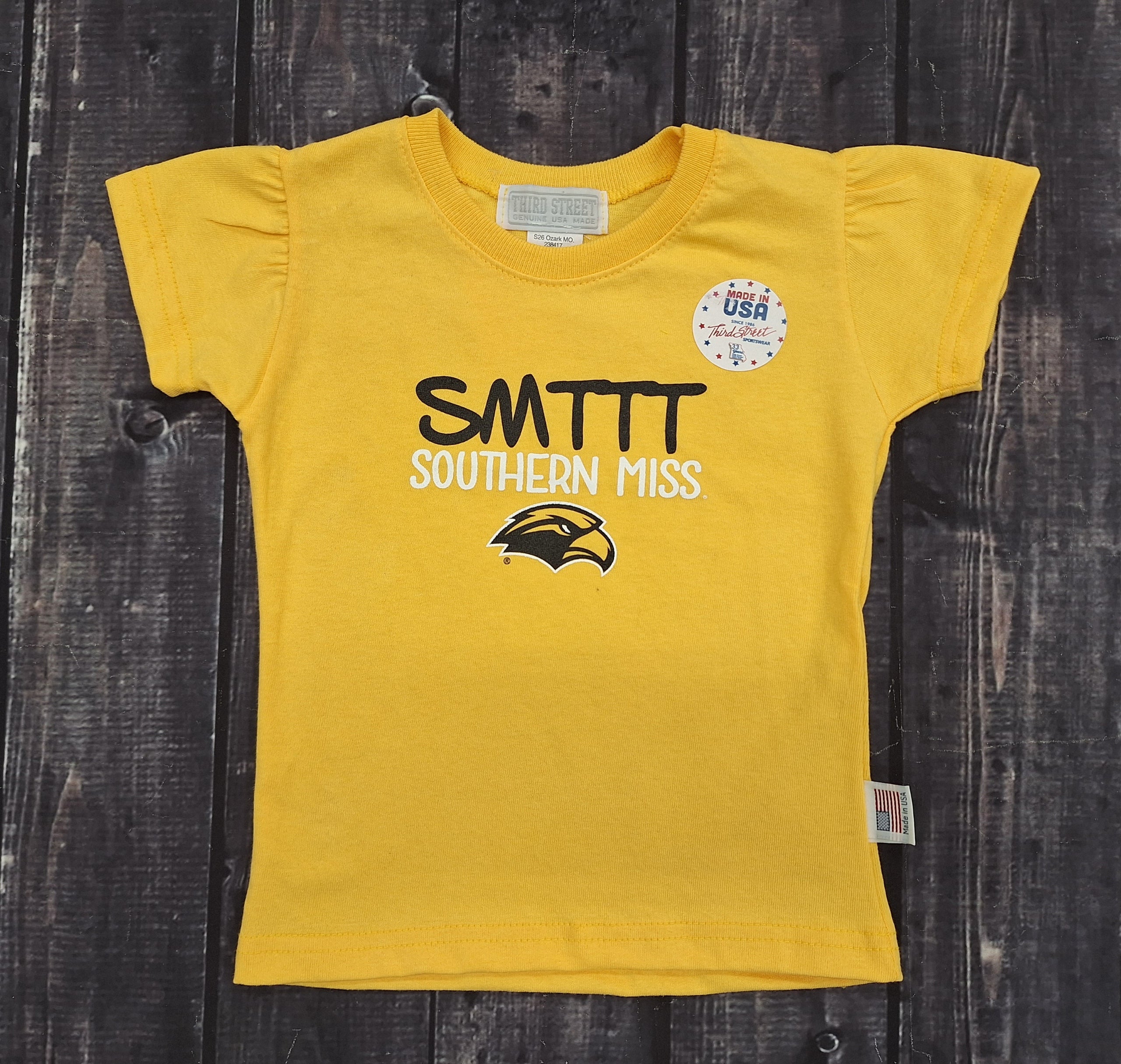 Toddler Girls SMTTT Southern Miss Short Sleeve T-Shirt with Eagle Head