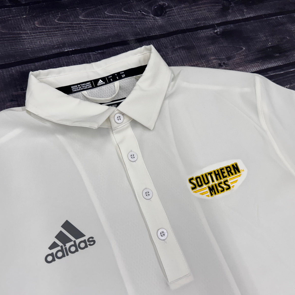 Adidas Men's Stadium Coaches Polo with Southern Miss Bars
