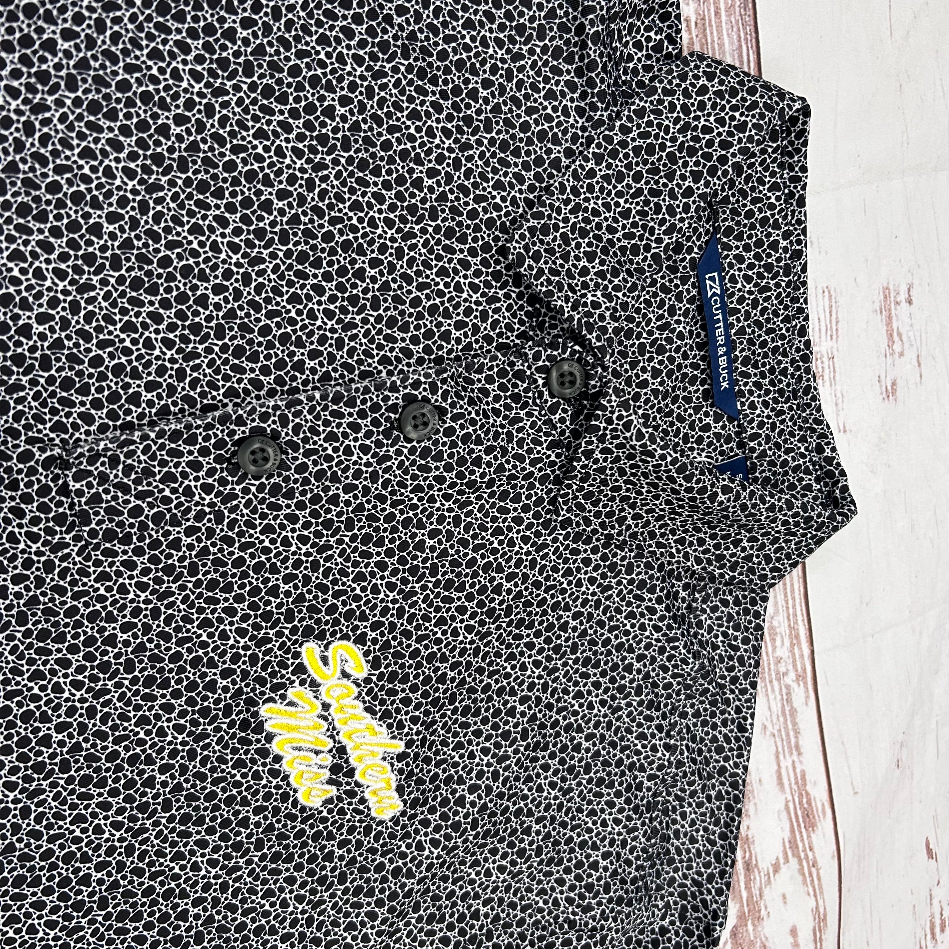 Cutter & Buck Men's Pike Eco Pebble Print Polo with Southern Miss Script