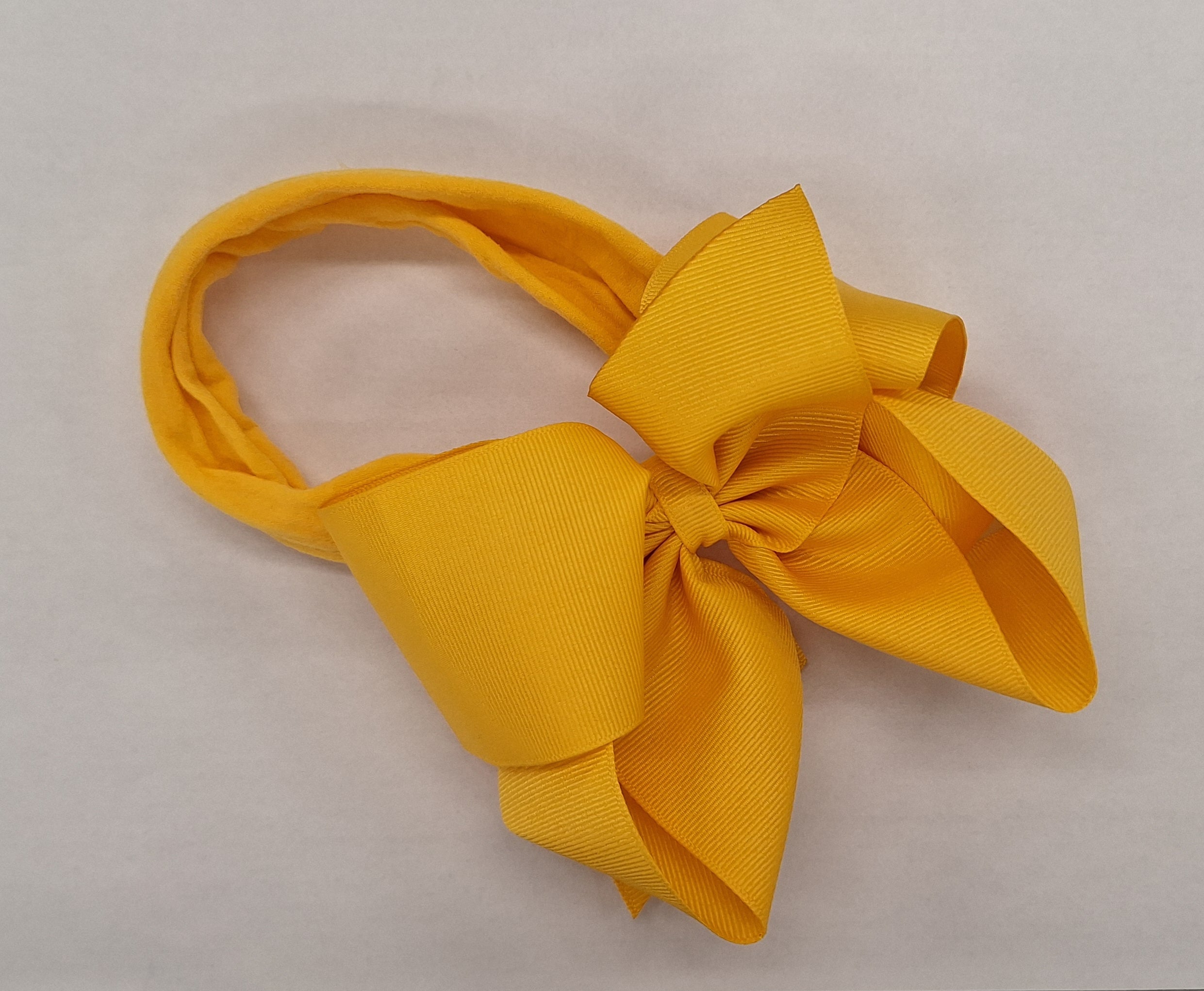 Hair Headband Bow XL Solid Gold