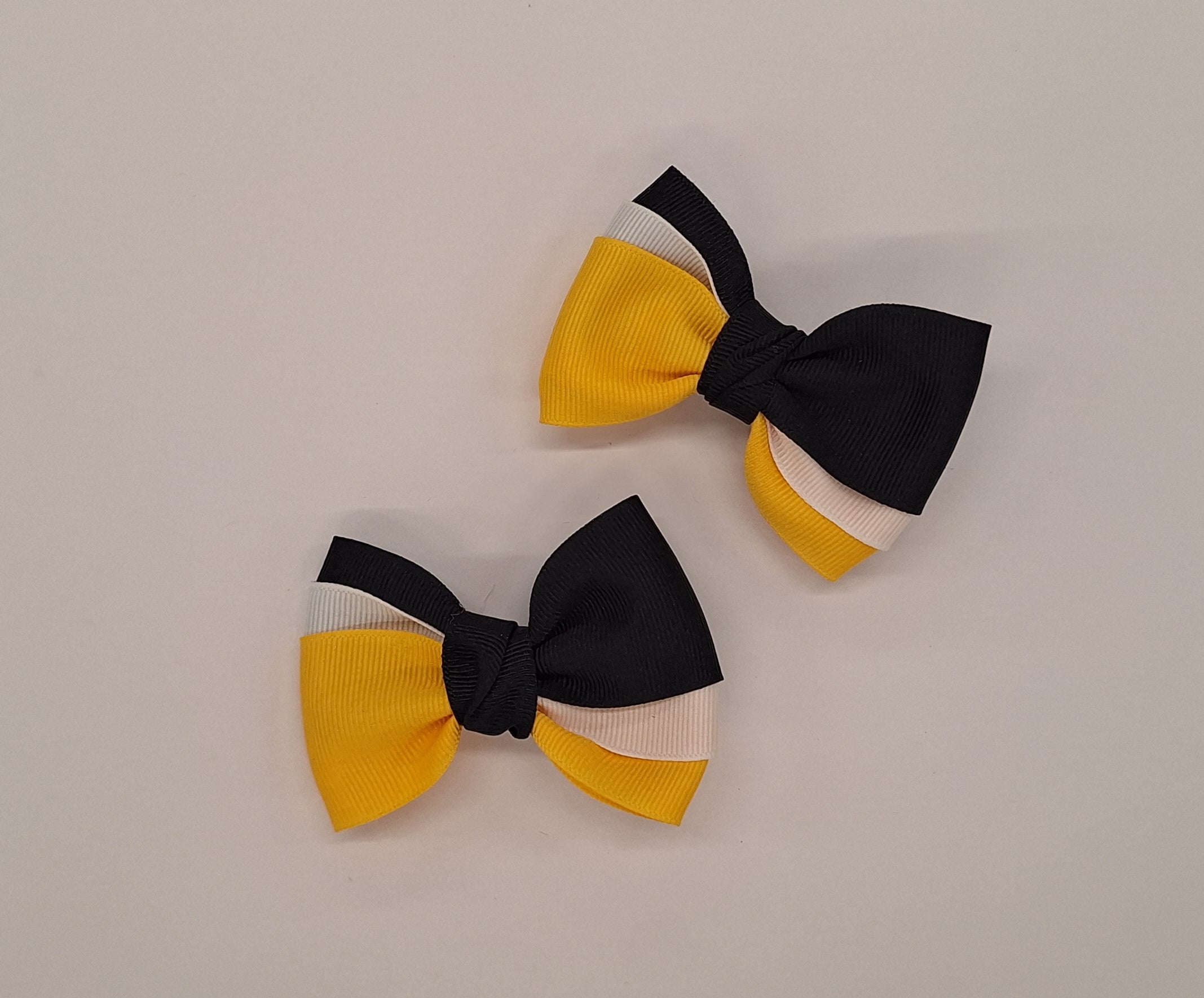 Hair Bow 2 Pack Gold Knot
