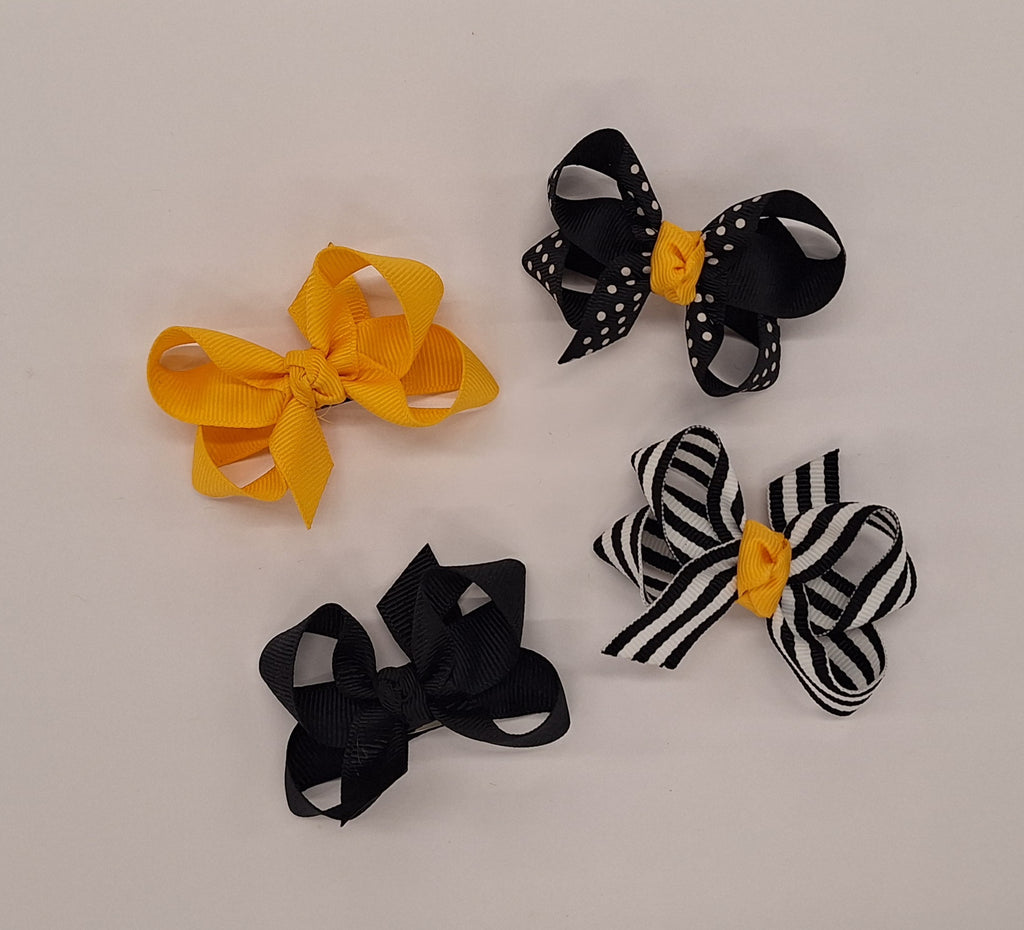 Hair Bow Clip 4 pack assortment