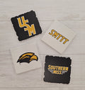 Coaster 4-Pack Tumbled Tile Absorbent University Various Logos