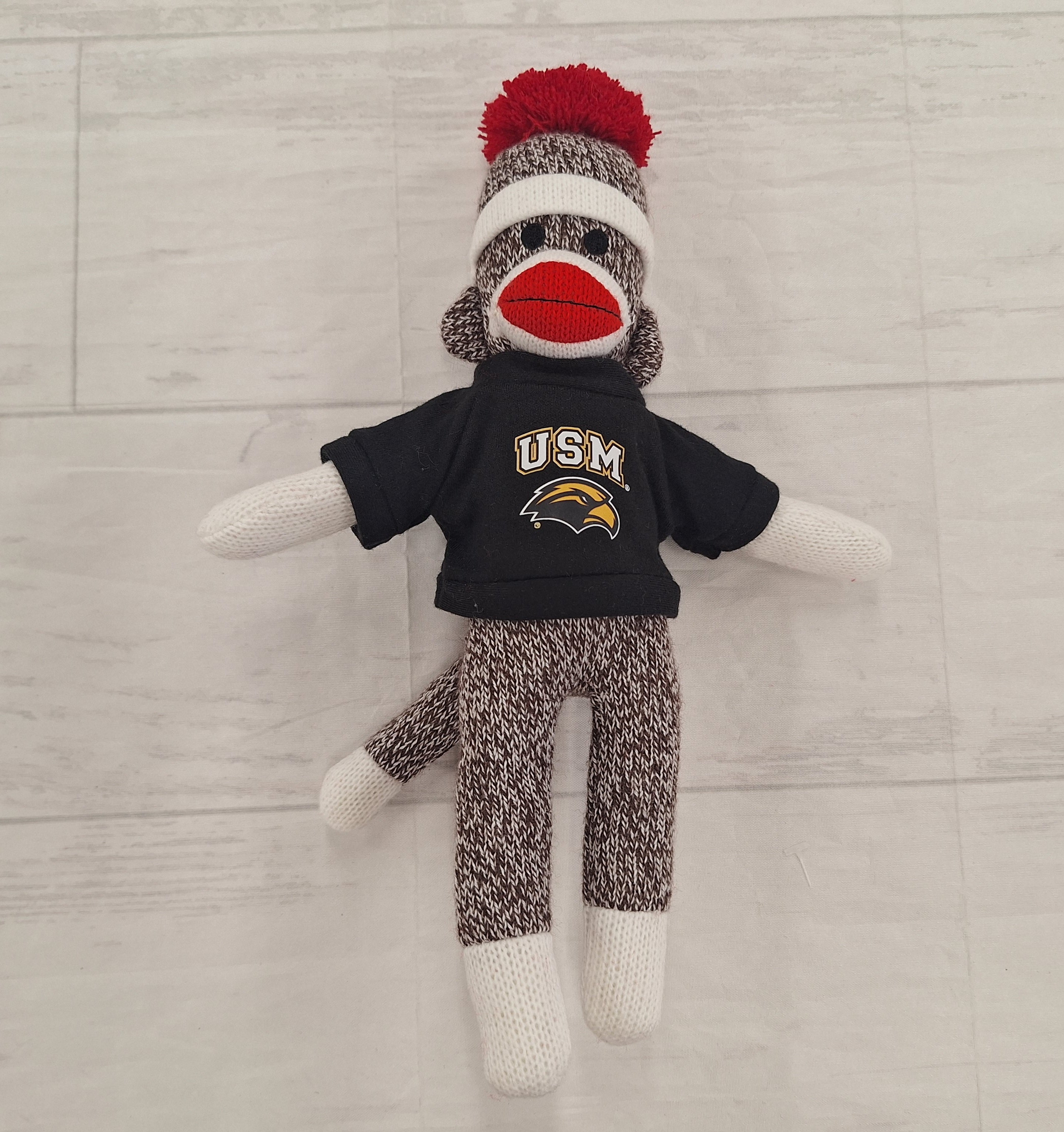 Toy Sock Monkey Small T-Shirt University Of Southern Mississippi Eagle Head