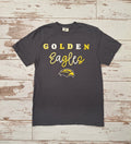 Image One Short Sleeve T-Shirt Colorful Letters Golden Eagles with Eagle Head