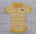Creative Knitwear Baby Striped Polo Onesie with Eagle Head