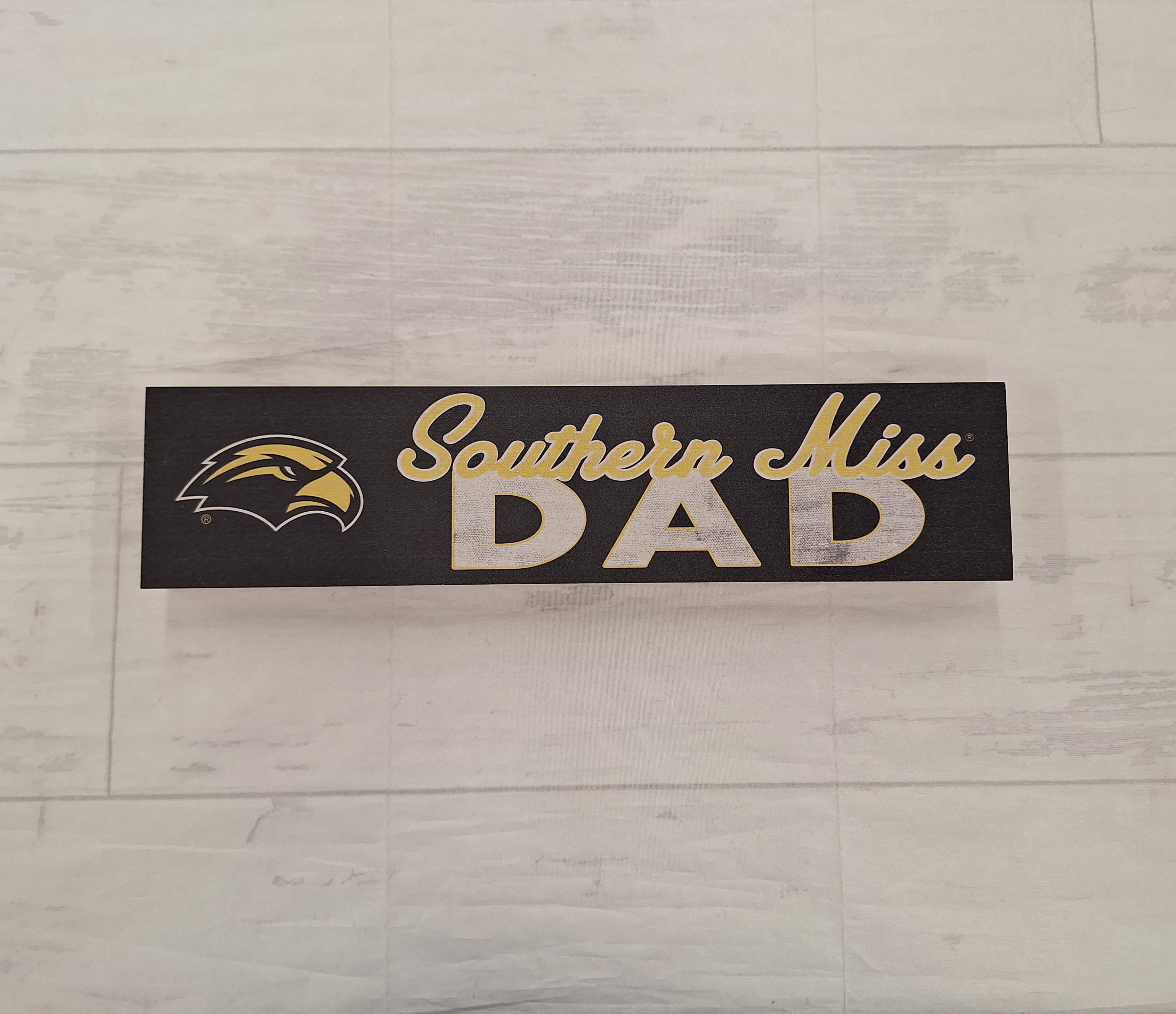 Home Wooden Block with Eagle Head Southern Miss Dad