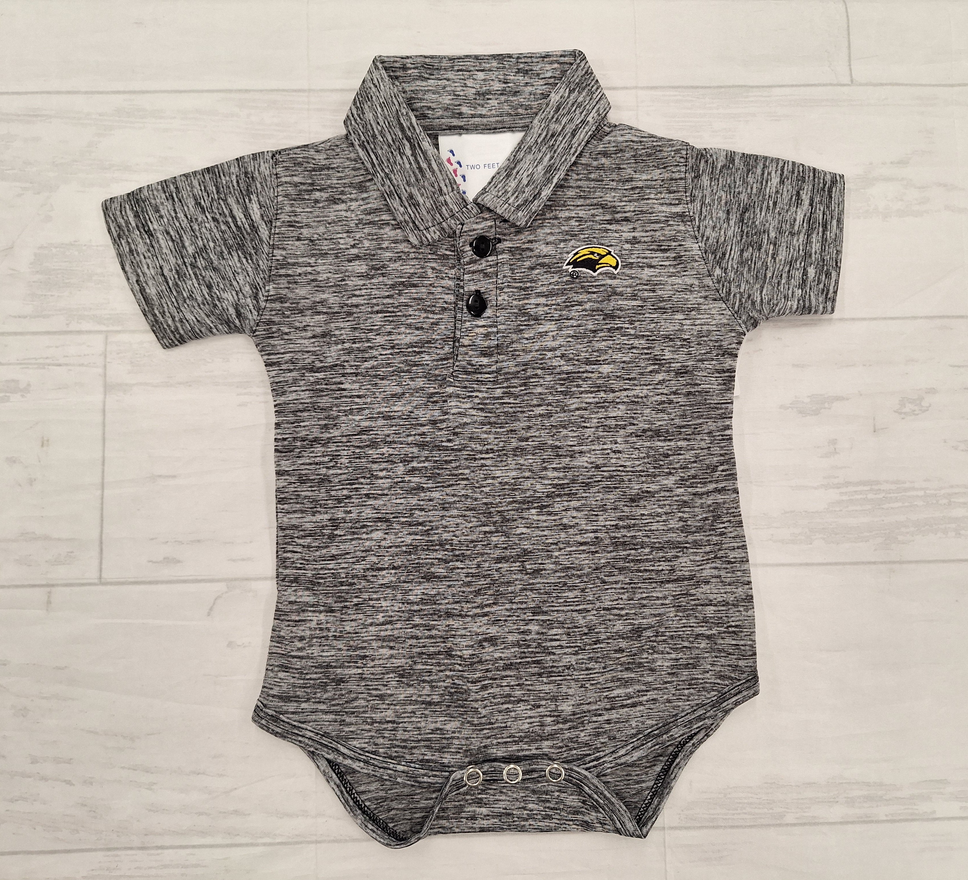 Atlanta Hosiery Co. Baby Spacedye Polo with Eagle Head