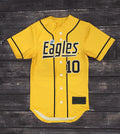 Youth Jersey Baseball Full Button Eagles 10