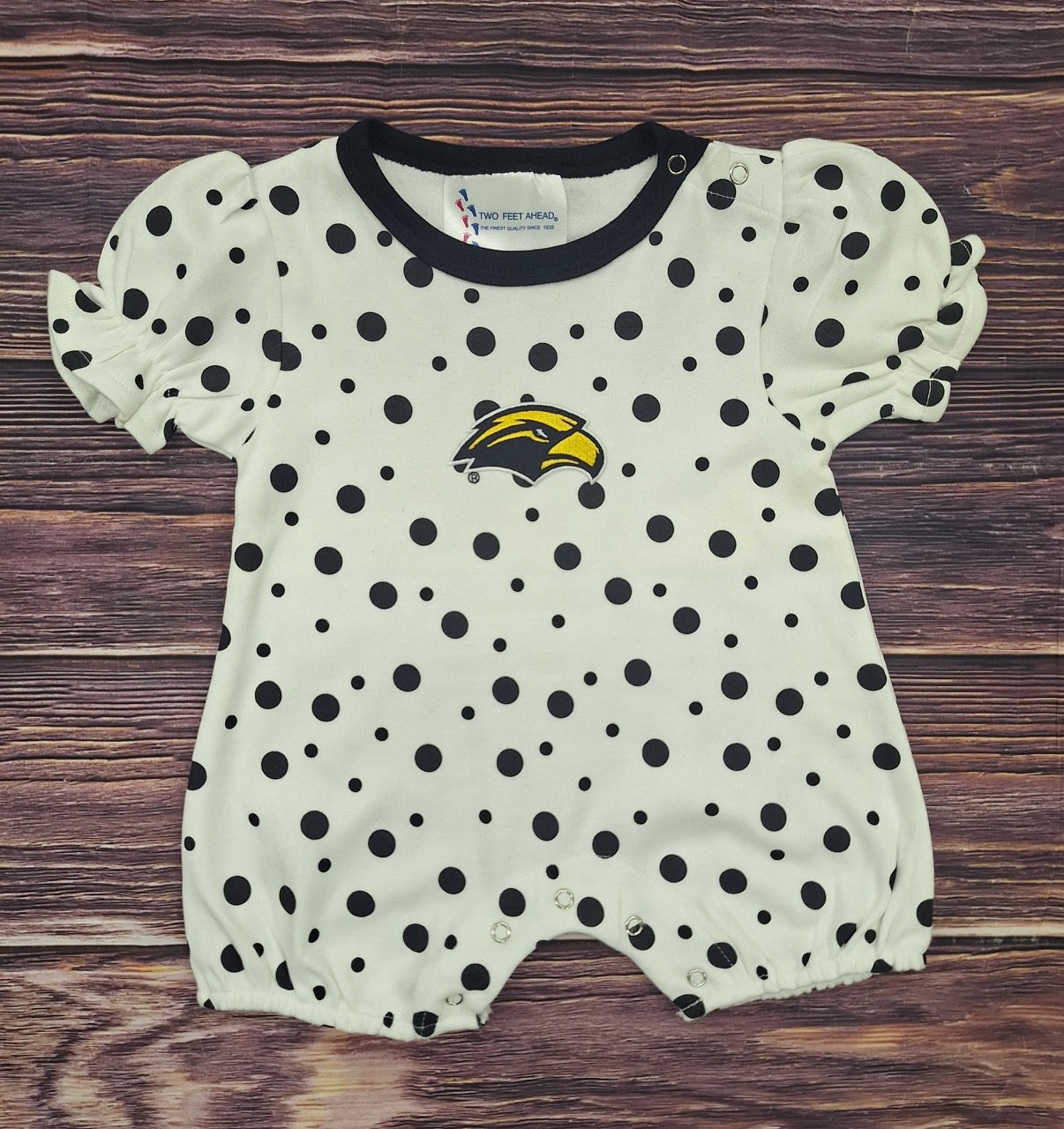 Atlanta Hosiery Co. Baby Polka Dot Romper Eagle Head