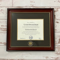 Frame Diploma #18 Kensington Masterpiece Medallion Gold Trim Medal Black Mat