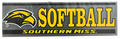 Auto Decal Eagle Head Softball Over Southern Miss