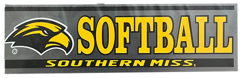 Auto Decal Eagle Head Softball Over Southern Miss