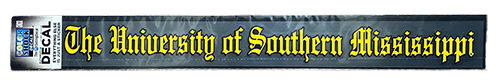 Auto Decal The University Of Southern Mississippi Old English