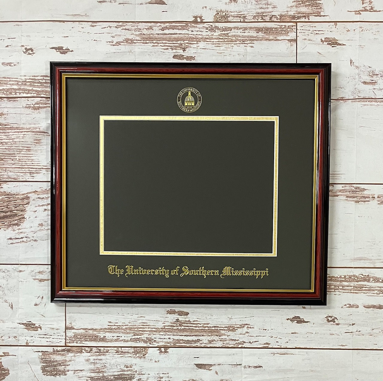Frame Diploma #29 Petite Mahogany Black And Gold Foil Seal