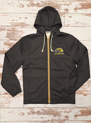 Jacket Hooded Full Zip Vintage Rain Eagle Head Southern Miss