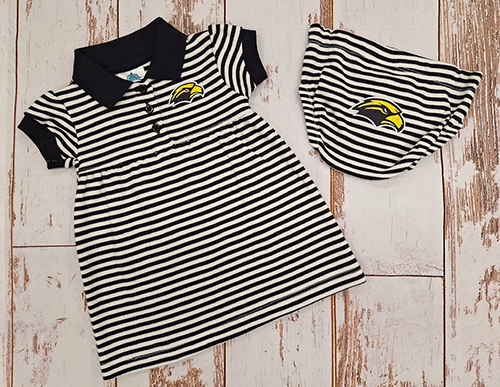 Baby Gameday Stripe Dress and Bloomer