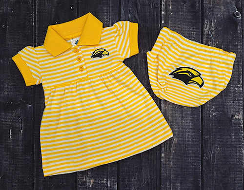 Baby Gameday Stripe Dress and Bloomer