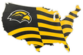 Auto Decal US Map Stripes Eagle Head