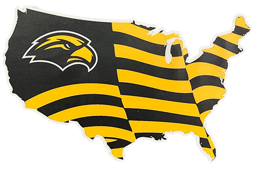 Auto Decal US Map Stripes Eagle Head
