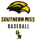 CDI Corporation Auto Decal Eagle Head Southern Miss Wordmark Baseball Stacked USM