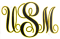 Auto Decal University Of Southern Mississippi Cursive Monogram