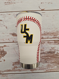 Tumbler with Lid 20 oz Baseball Stitch Stacked USM