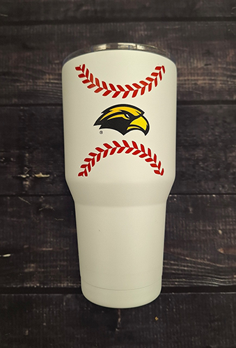 Tumbler 30 oz Baseball Laces Eagle Head