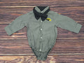 Gingham Bodysuit with Black Bowtie and Eagle Head