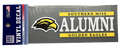 Auto Decal 6" Eagle Head Southern Miss Over Alumni Over Golden Eagles