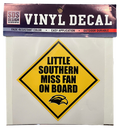 Auto Decal 5" Little Southern Miss Fan On Board Eagle Head