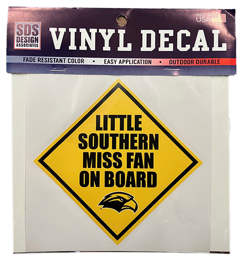 Auto Decal 5" Little Southern Miss Fan On Board Eagle Head