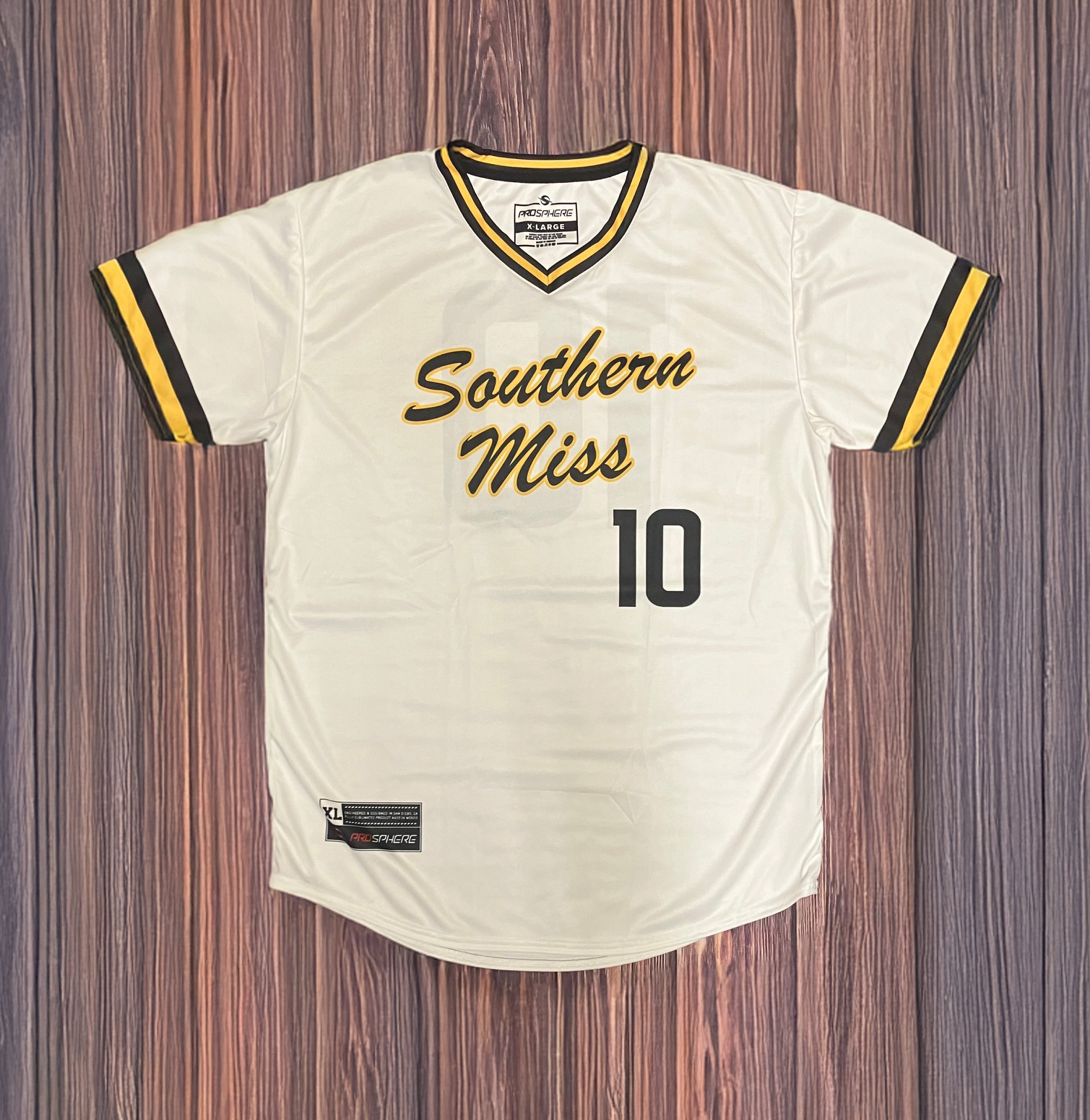 Jersey Baseball V-neck Southern Miss Script 10