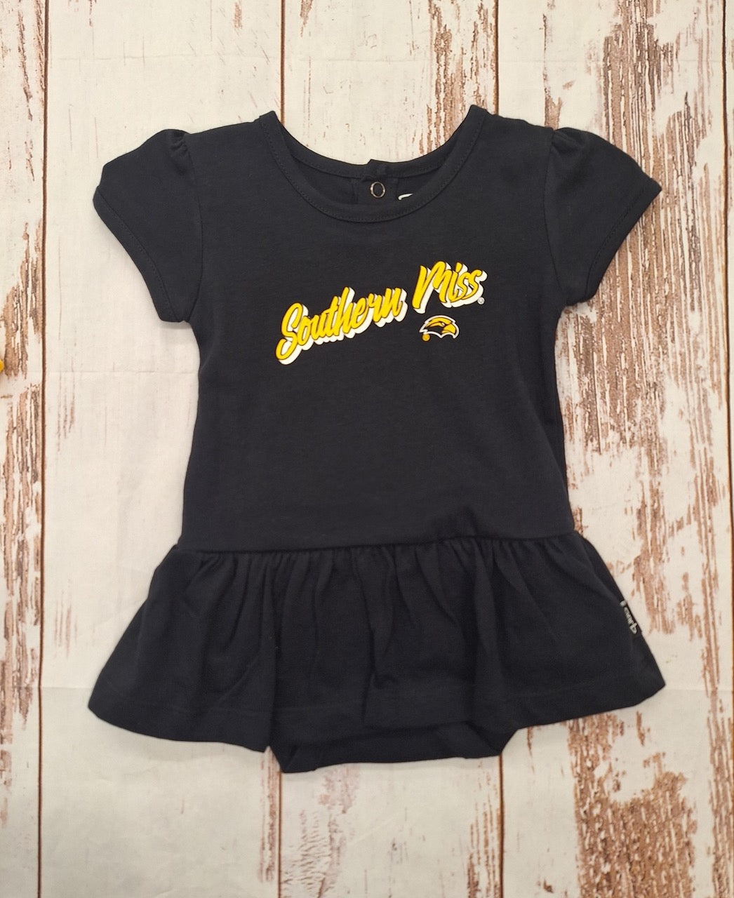 Garb Inc Baby Molly Tiered Dress Molly Tiered with Southern Miss Script and Eagle Head