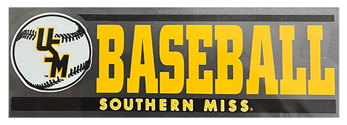 CDI Corporation Auto Decal Stacked USM Baseball Logo Baseball Southern Miss