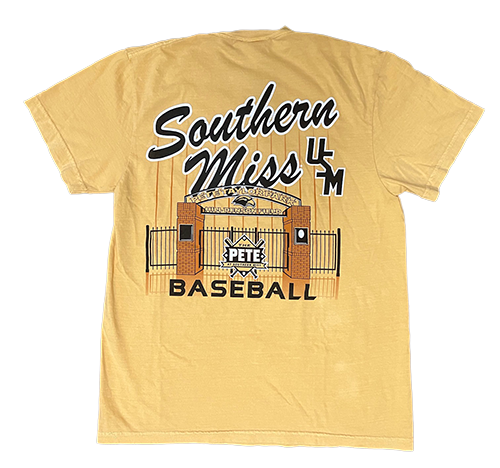 T-Shirt Short Sleeve Stadium Baseball Script