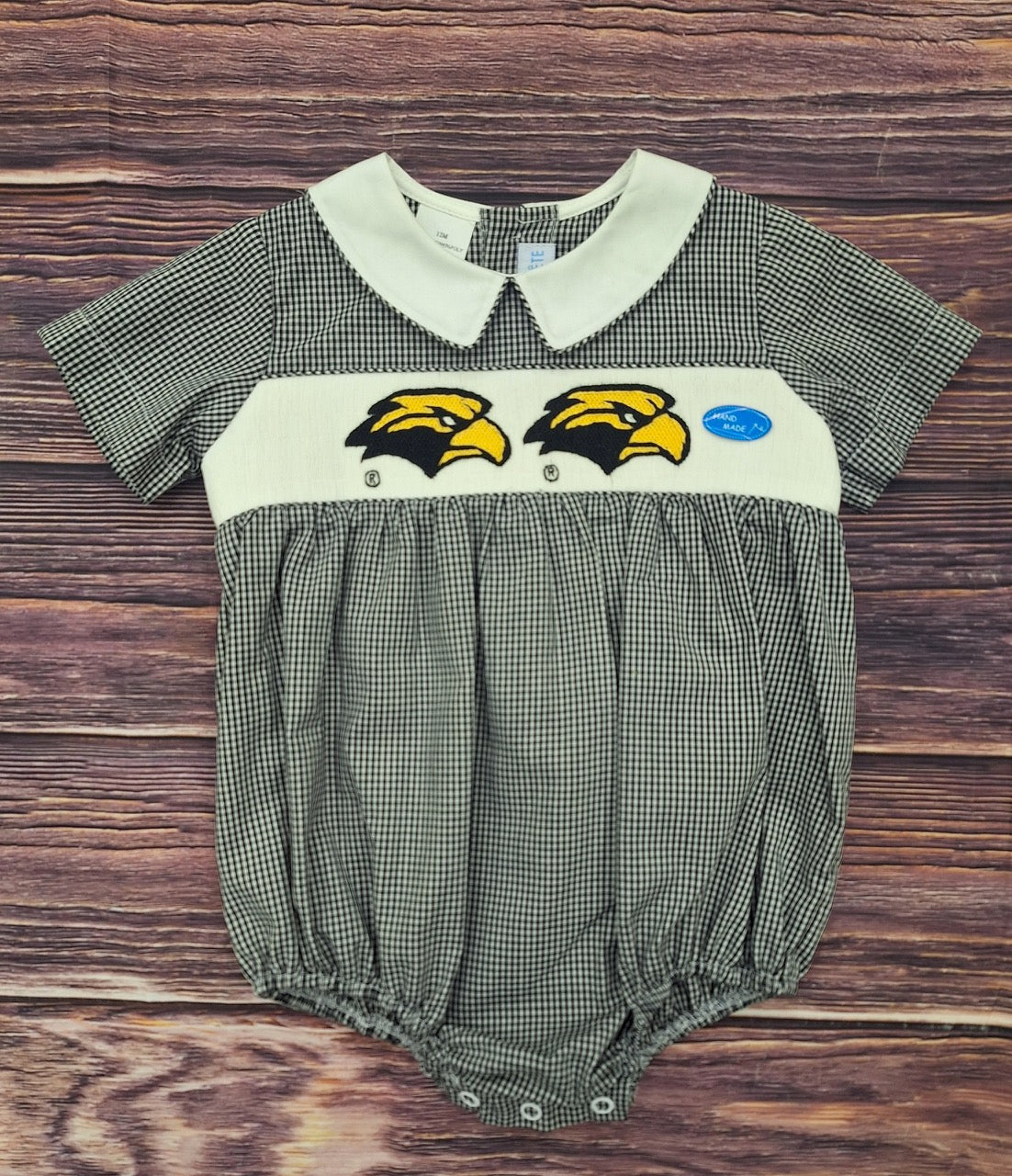 Vive La Fete, Inc Baby Smocked Onesie with Eagle Head
