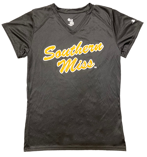 T-Shirt Women's V-neck Short Sleeve Southern Miss Script