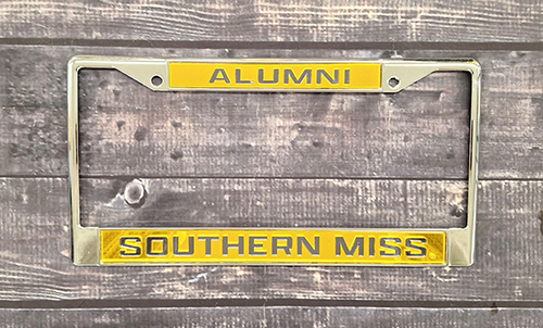 Auto License Frame Alumni Southern Miss Mirror Background