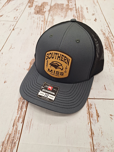 Cap Baseball Trucker Richardson Patch Southern Miss Eagle Head Est 1910 Mshbk Black