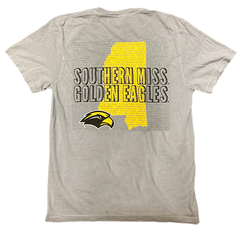 T-Shirt Short Sleeve Fight Song with State of MS outline