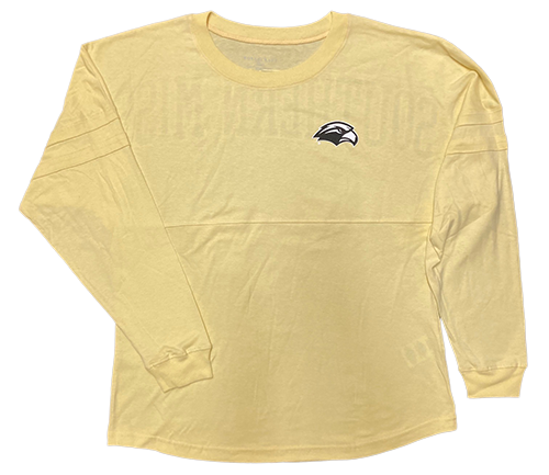 Women's Long Sleeve T-Shirt Pom Pom Eagle Head Southern Miss