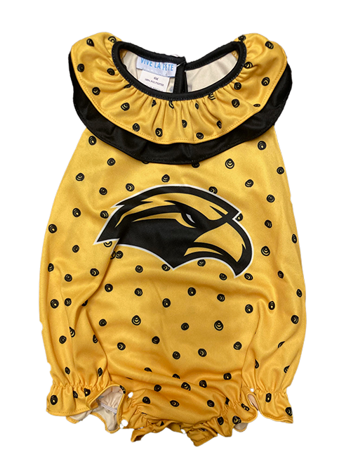 Vive La Fete, Inc Baby Polka Dot Bubble Ruffle Collar with Eagle Head