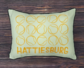 Pillow Linen Baseballs Hattiesburg with Piping