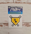 3" Baseball Crossed Bats Dizzler with Stacked USM