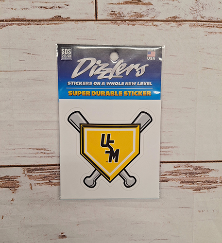3" Baseball Crossed Bats Dizzler with Stacked USM