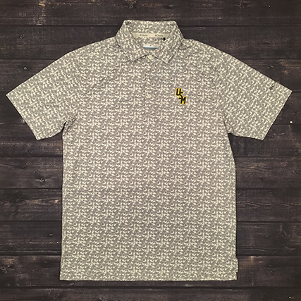 Columbia Polo Men's Short Sleeve Westside Country Floral Pattern with Stacked USM